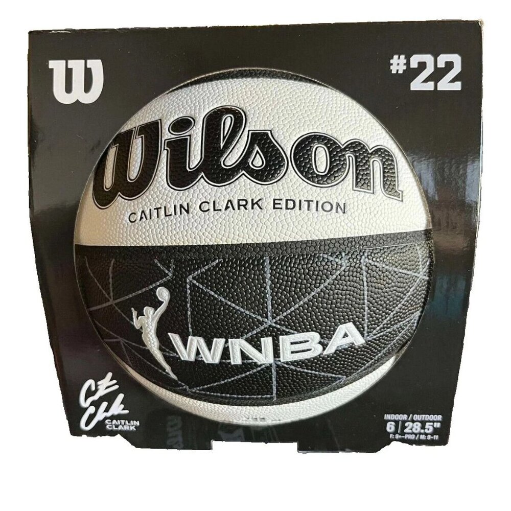 Caitlin Clark WNBA Ascent Basketball | Wilson Size 6 | Black/Silver | Brand New